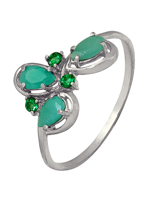 Купить оптом кольцо из серебра с бериллом 3987002684 от Krasnoe