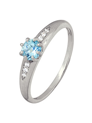 Купить оптом кольцо из серебра с топазом и фианитами 3757003236 от Krasnoe