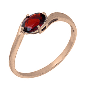 Купить оптом кольцо из серебра с гранатом 3132003077 от Krasnoe
