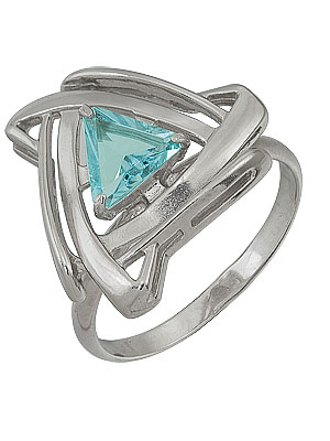 Купить оптом кольцо из серебра с топазом 1R80070 от Krasnoe