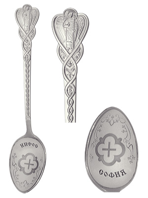 Купить оптом православная ложка из серебра без вставок 3400260334-119 от Krasnoe