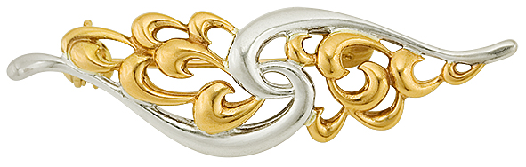 Купить оптом брошь из серебра без вставок 3402021070 от Krasnoe