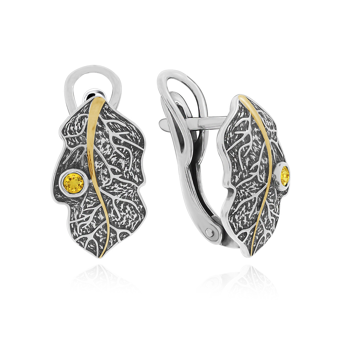 Купить оптом серьги из серебра с цитринами 2317111773 от Krasnoe