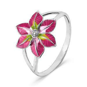 Купить оптом кольцо из серебра с эмальом 3620000316-2 от Krasnoe