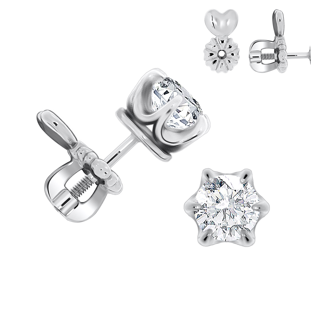 Купить оптом пусет из серебра с фианитом Н340200260 от Krasnoe