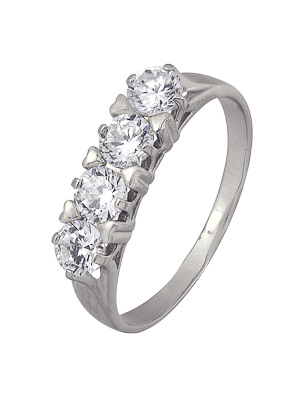 Купить оптом кольцо из серебра с фианитами 3207003435 от Krasnoe