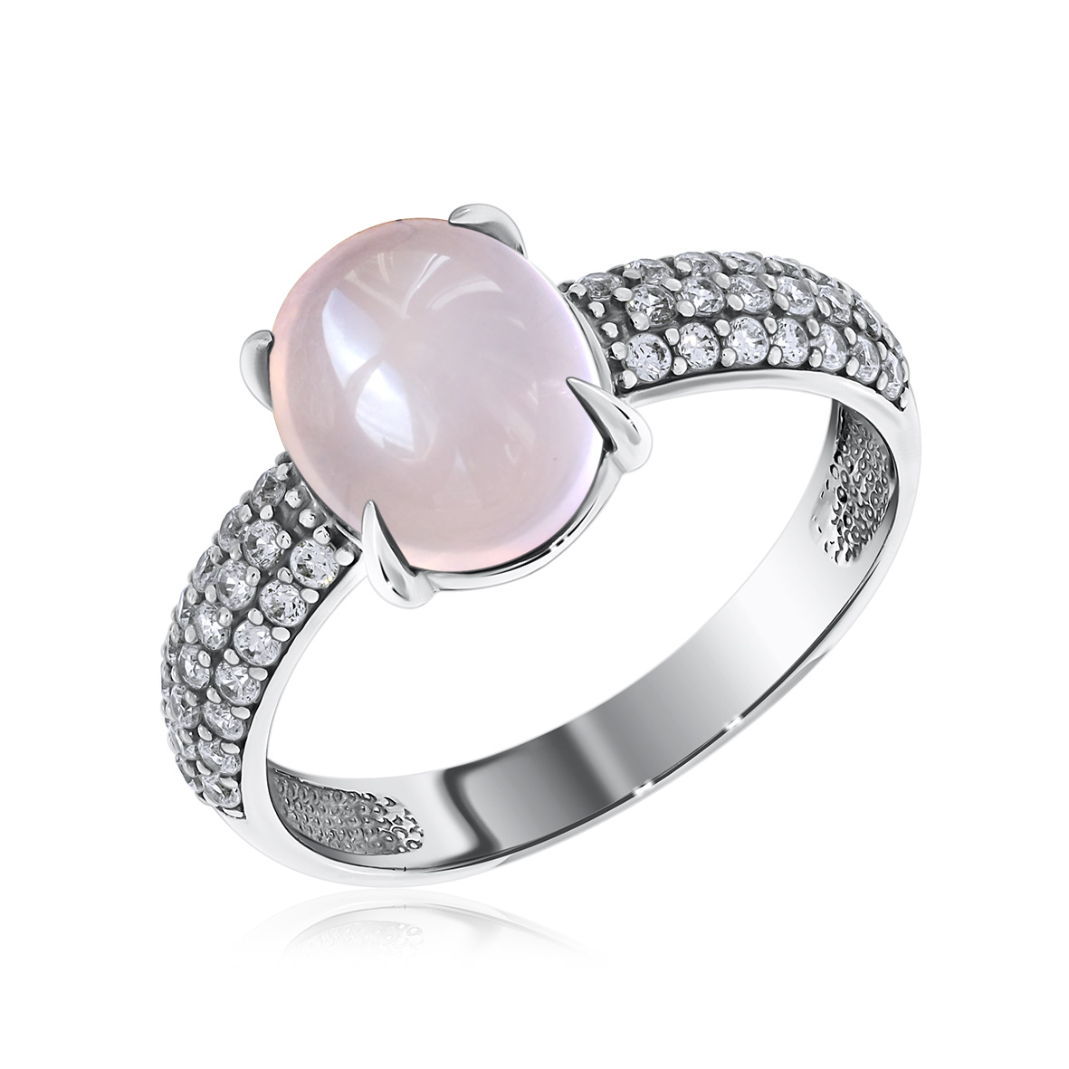 Купить оптом кольцо из серебра с кварцем и фианитами 1340100373л-30 от Krasnoe