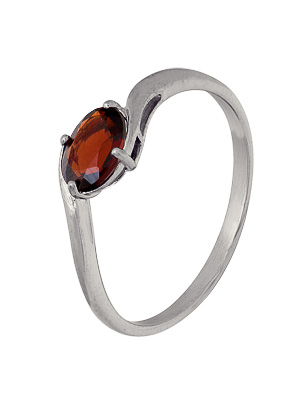 Купить оптом кольцо из серебра с гранатом 3137003077 от Krasnoe