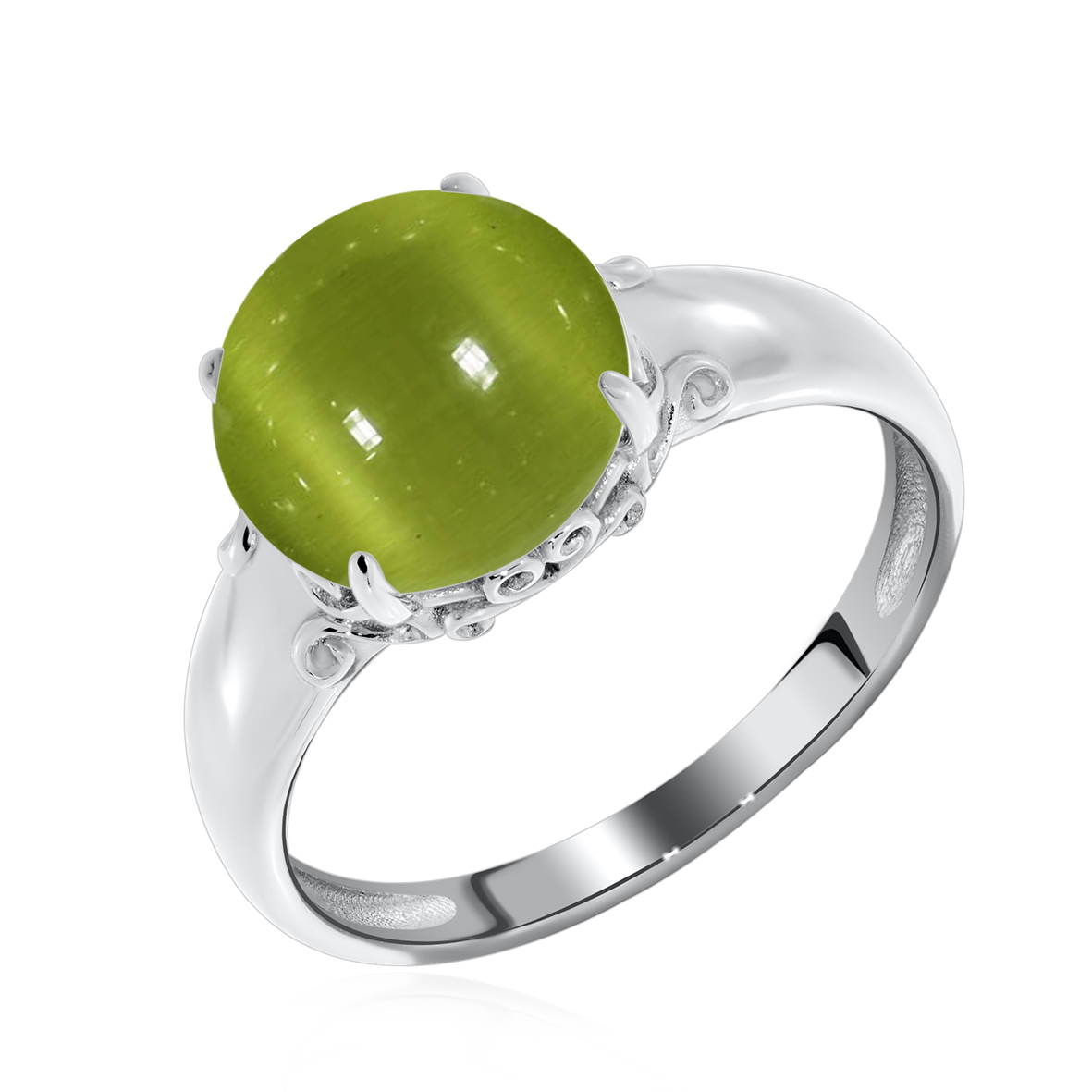 Купить оптом кольцо из серебра с кошачий глазом 1340261263-57 от Krasnoe