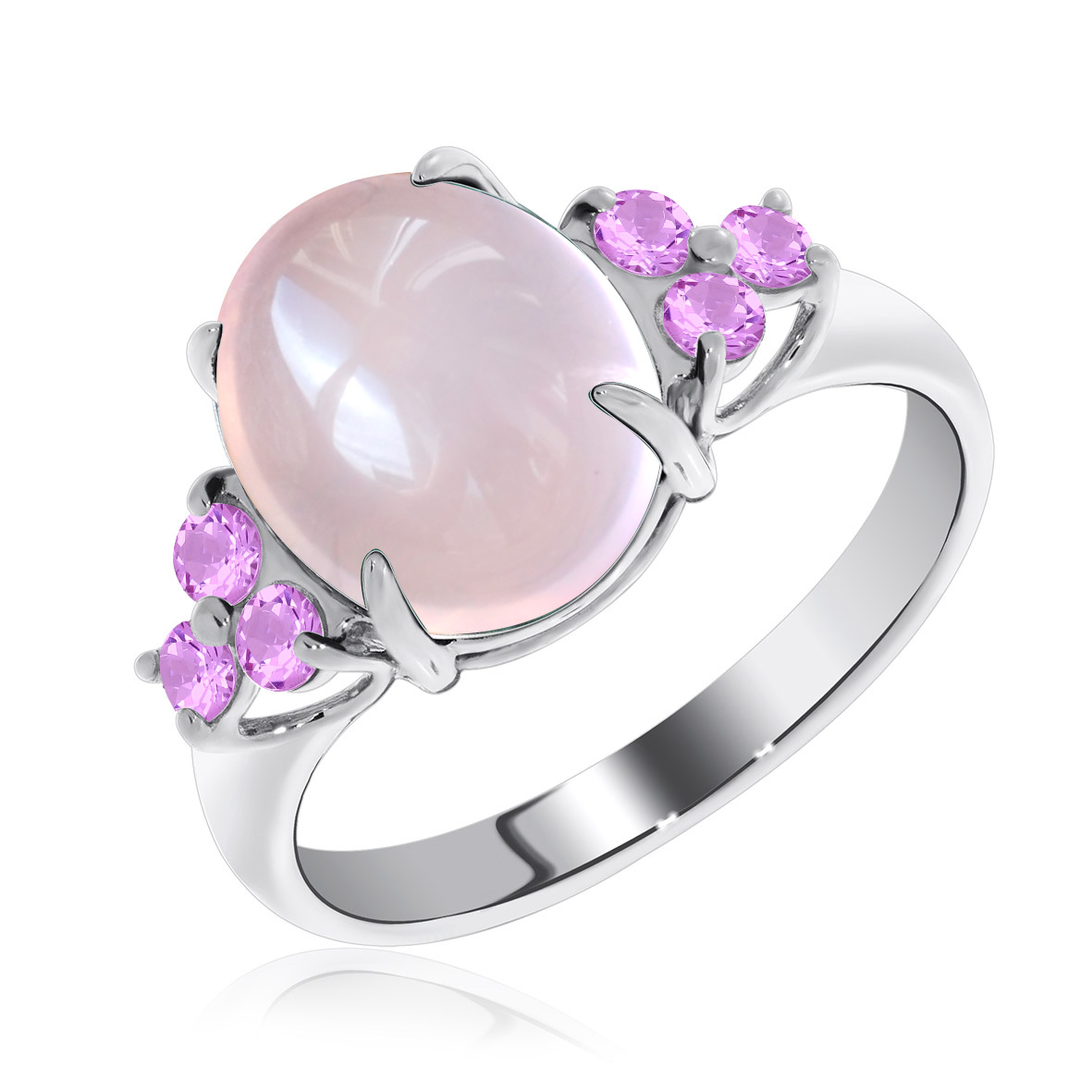 Купить оптом кольцо из серебра с кварцем и фианитами 1340100940-30 от Krasnoe