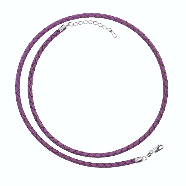 Купить оптом шнурок из серебра с шнур кожаныйом 4340404110-50 от Krasnoe