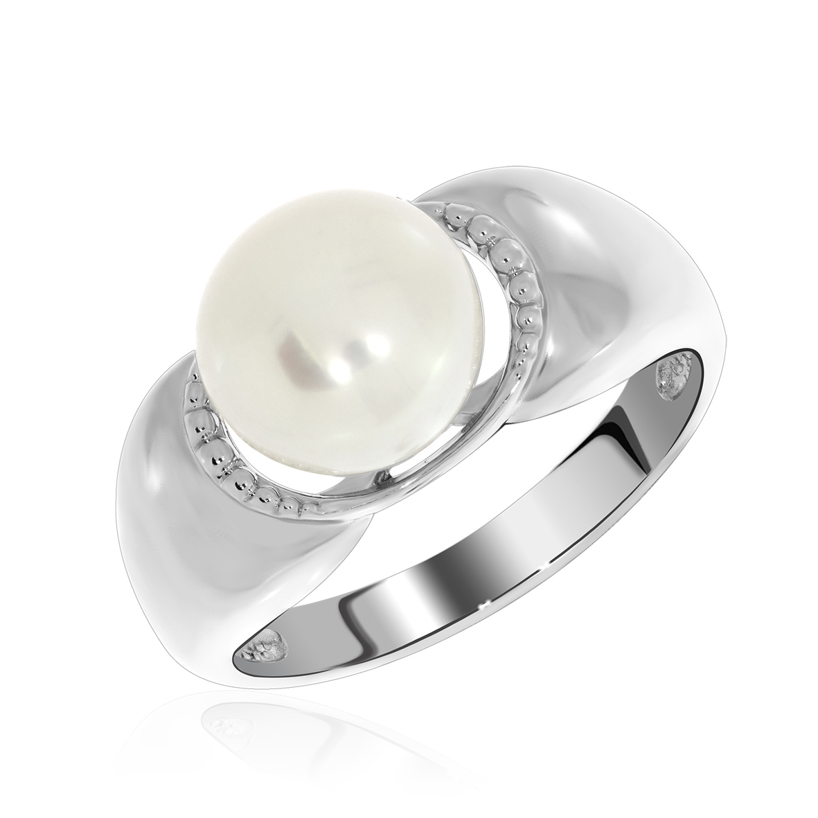 Купить оптом кольцо из серебра с жемчугом 1340050895-2 от Krasnoe