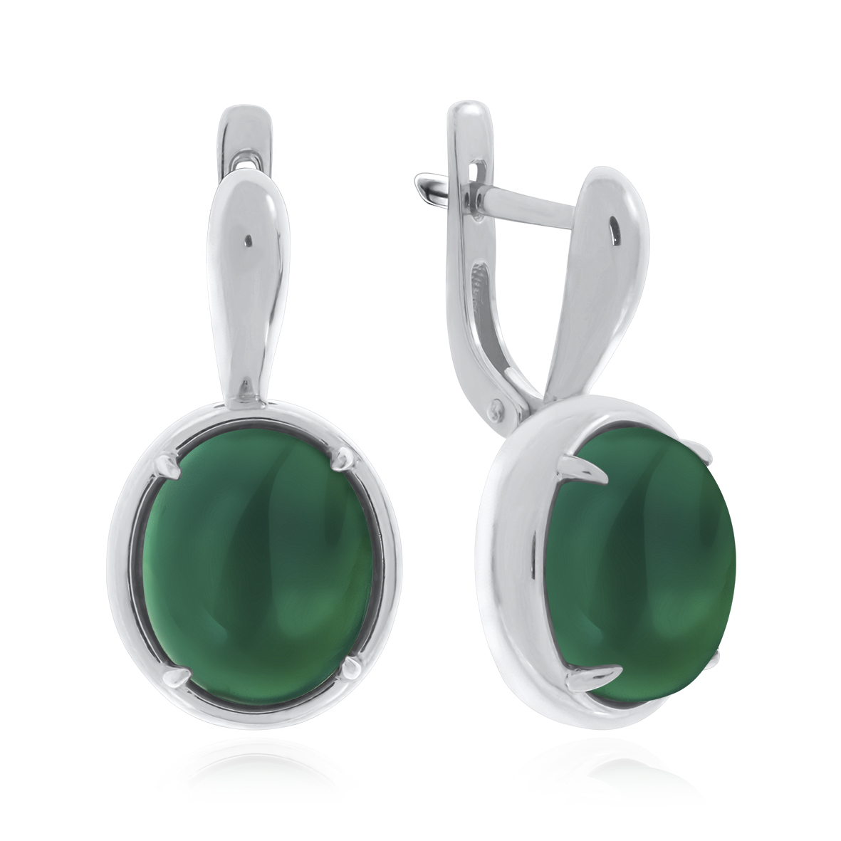 Купить оптом серьги из серебра с агатами 2340391838-60 от Krasnoe