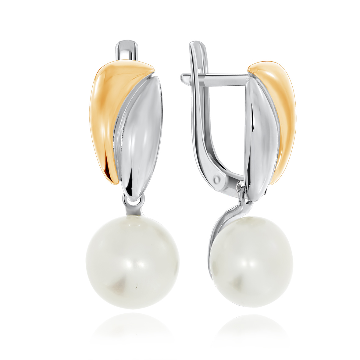 Купить оптом серьги из серебра с жемчугами 2329050899-1 от Krasnoe