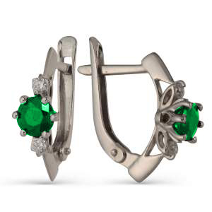 Оптом серьги из серебра с кварцами и фианитами 3707013756-68 цена от Krasnoe Купить оптом серьги из серебра с кварцами и фианитами 3707013756-68 от Krasnoe