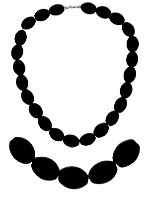 Купить оптом бусы из серебра с ониксами 3430033582-50 от Krasnoe