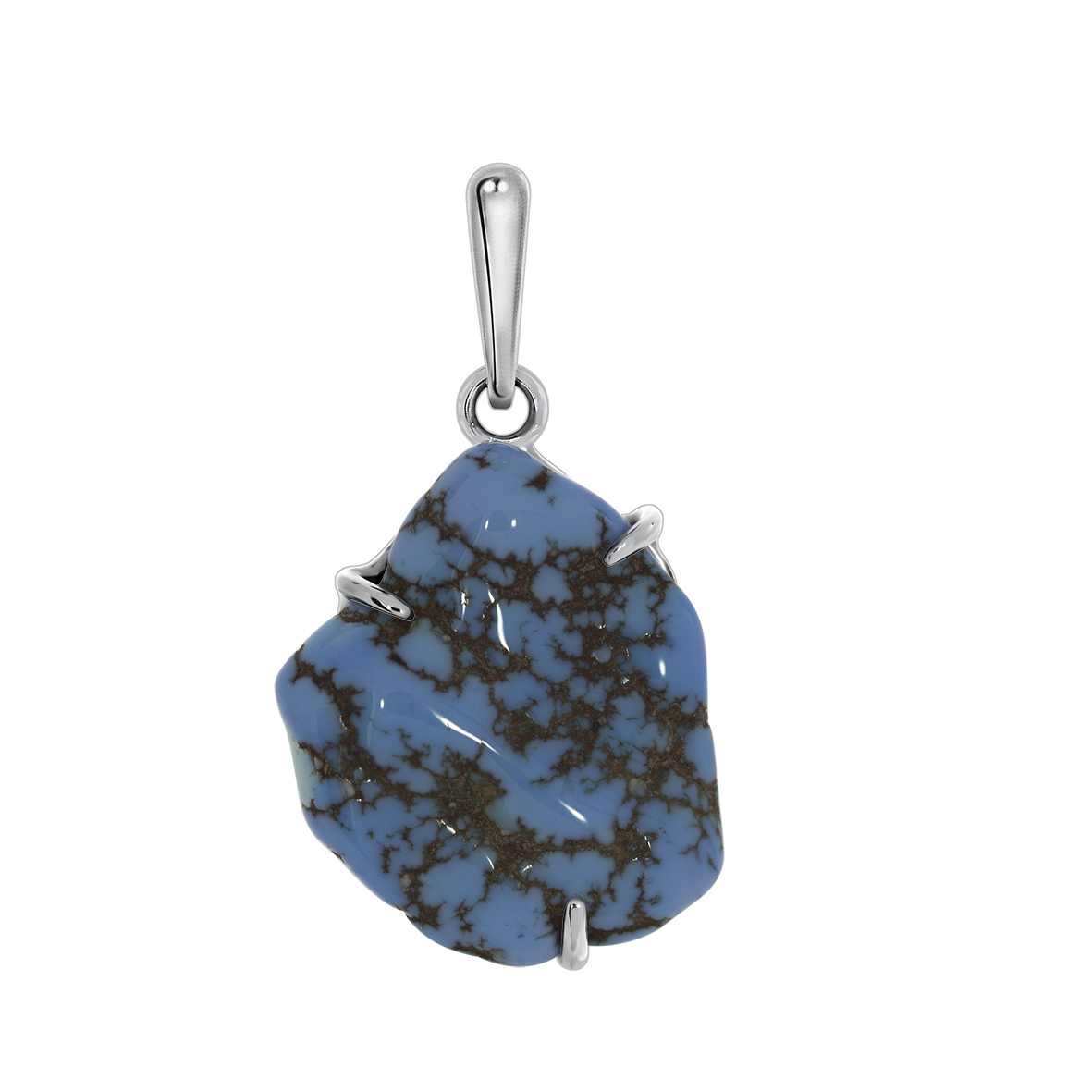 Купить оптом подвеска из серебра с бирюзой 3340314244 от Krasnoe