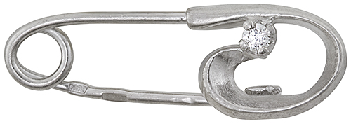 Купить оптом брошь из серебра с фианитом 3207027013 от Krasnoe