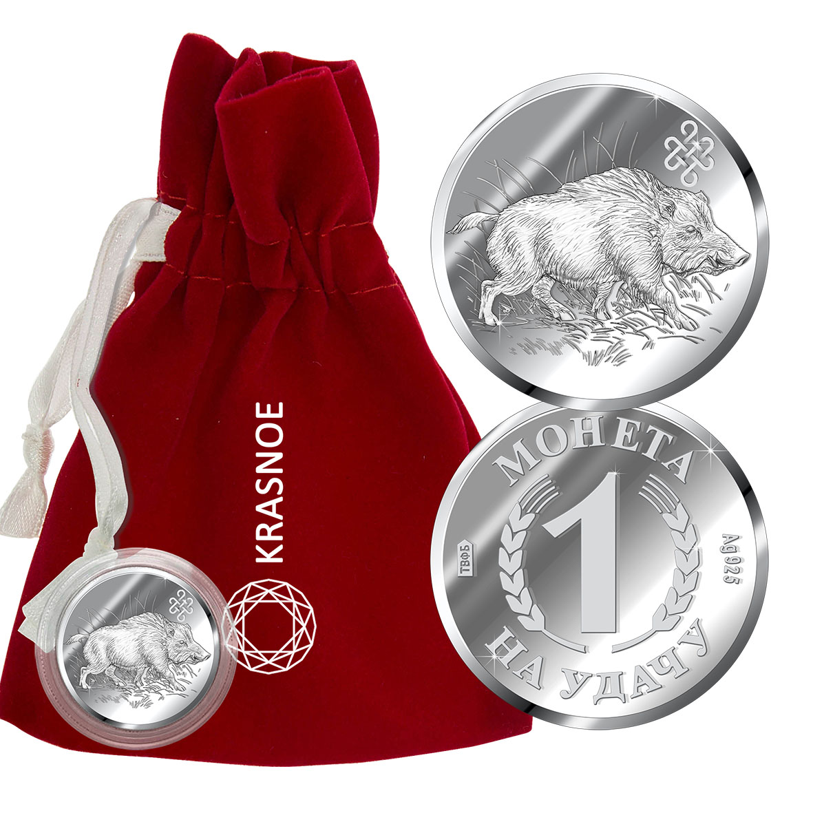 Купить оптом сувенир из серебра без вставок 9300409017 от Krasnoe