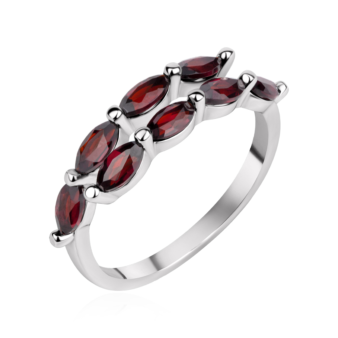 Купить оптом кольцо из серебра с гранатами 1340155551 от Krasnoe