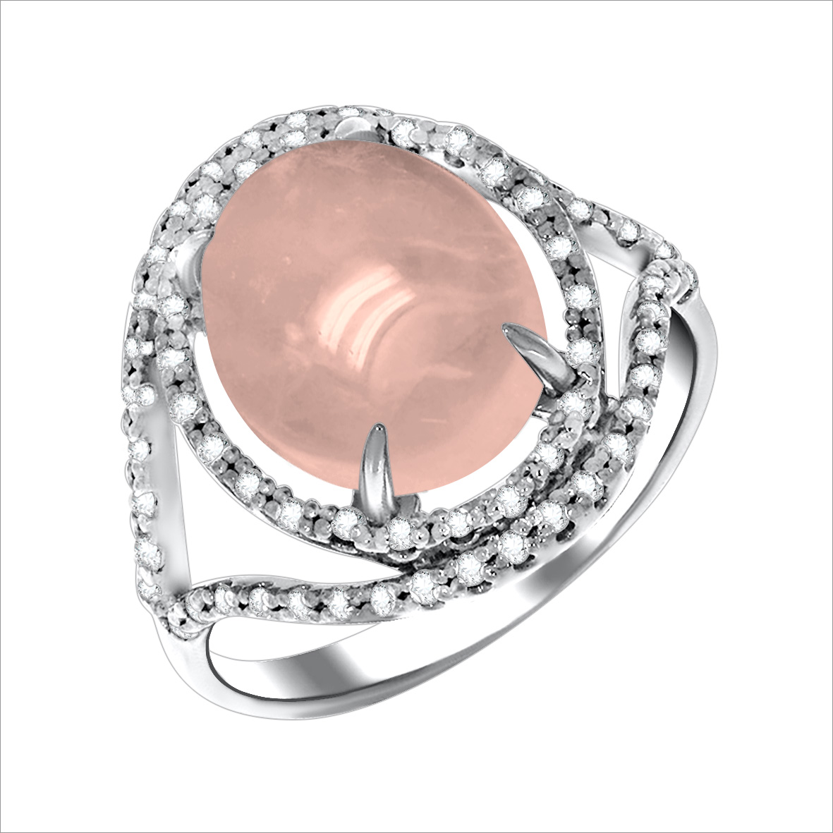 Купить оптом кольцо из серебра с кристалл ювелирныйом и фианитами 1340290194-36 от Krasnoe