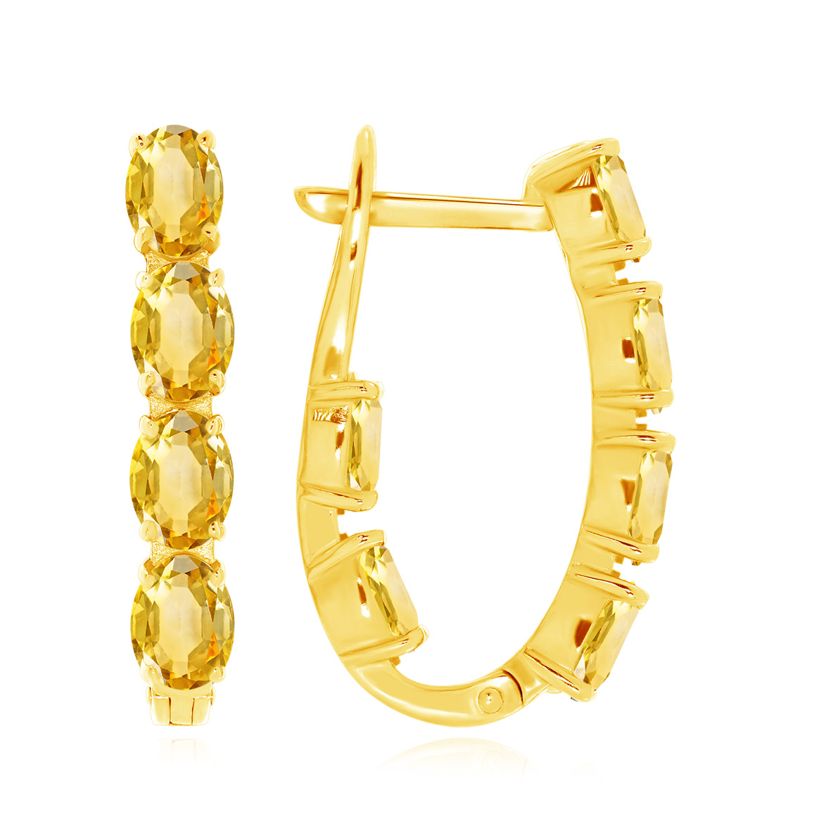 Купить оптом серьги из серебра с цитринами 2318111182 от Krasnoe