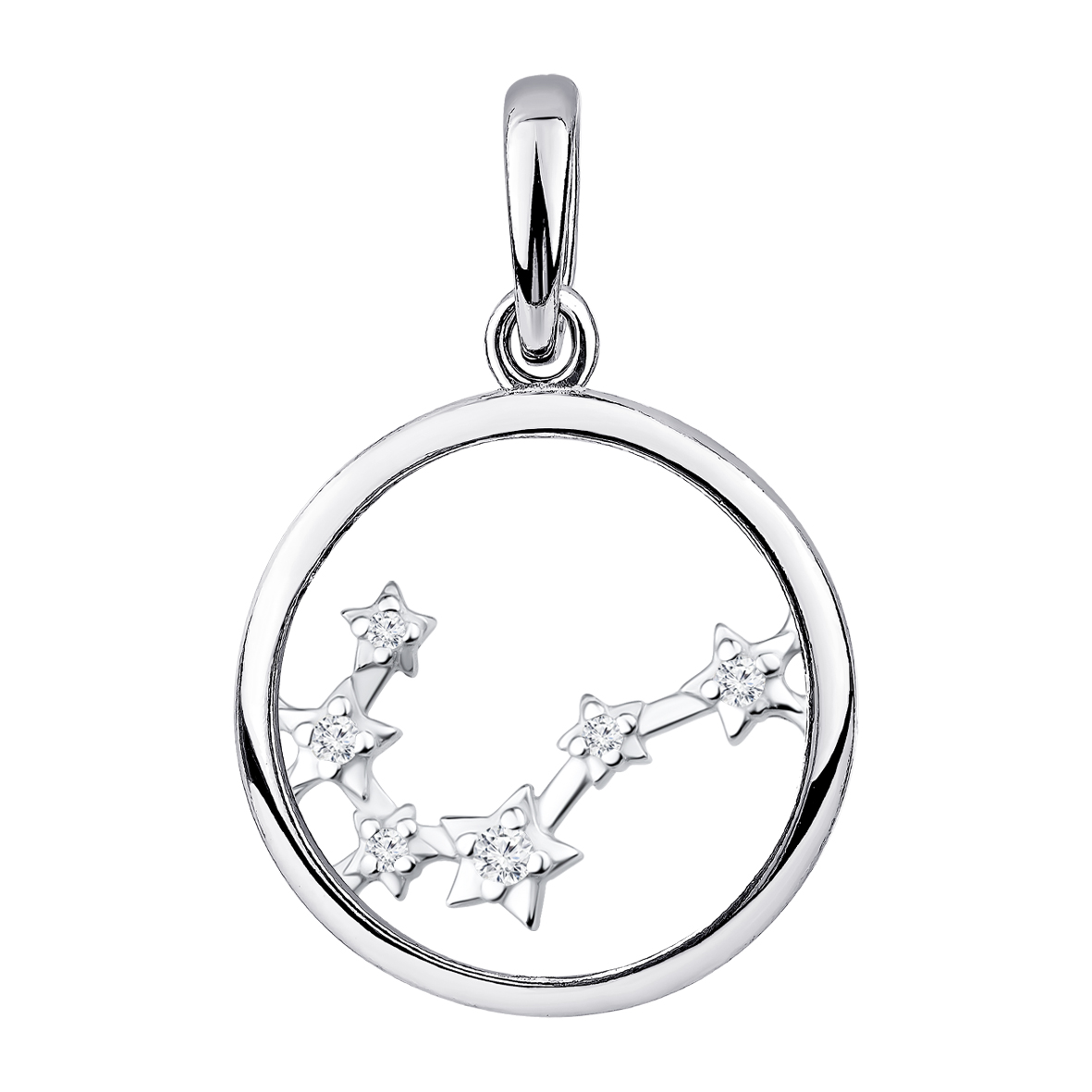 Купить оптом подвеска из серебра с фианитами 3340205981л от Krasnoe