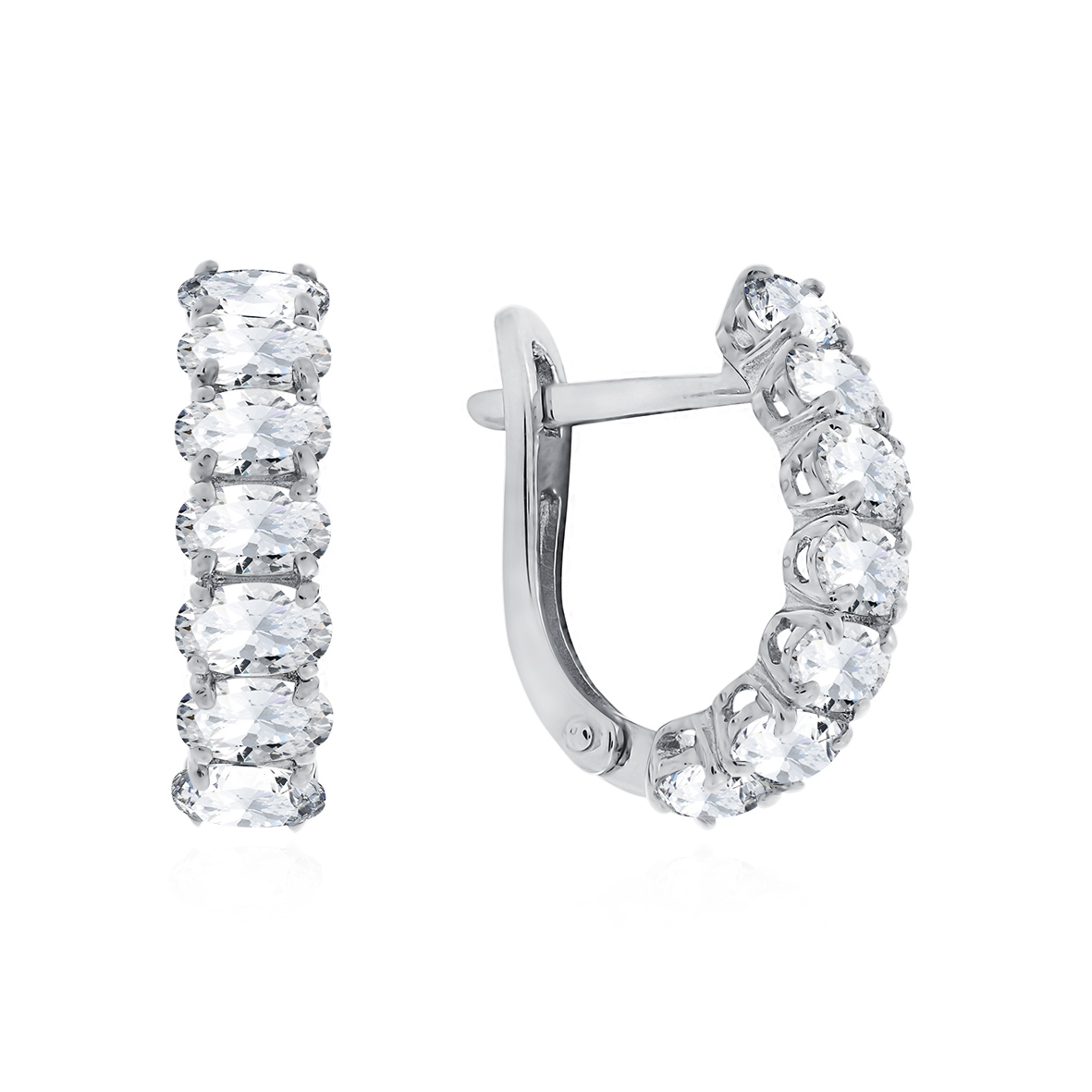 Купить оптом серьги из серебра с фианитами 2340201723 от Krasnoe