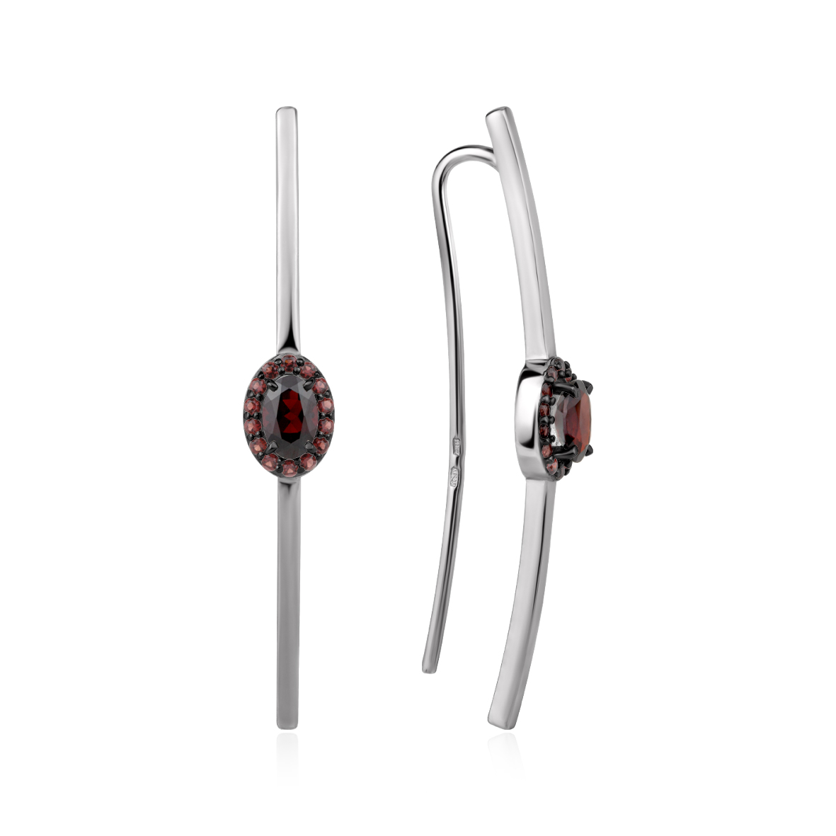 Купить оптом серьги из серебра с гранатами и ситаллами 2348156478л-31 от Krasnoe
