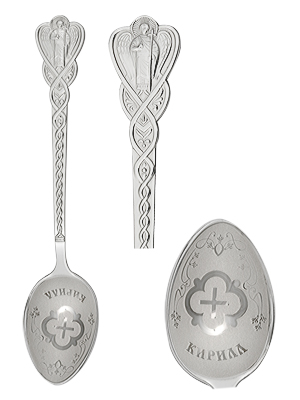 Купить оптом православная ложка из серебра без вставок 3400260334-30 от Krasnoe