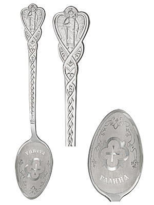 Купить оптом православная ложка из серебра без вставок 3400260334-23 от Krasnoe