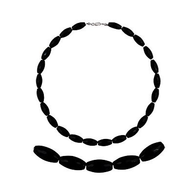 Купить оптом бусы из серебра с ониксами 3430033666-50 от Krasnoe