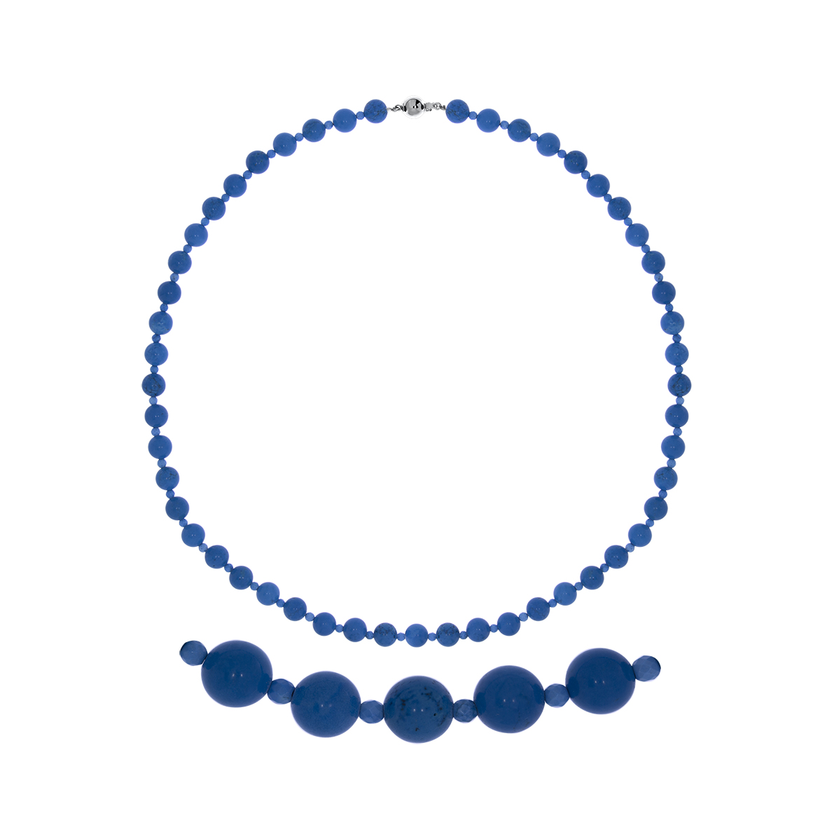 Купить оптом бусы из серебра с говлитами 8340276080-45 от Krasnoe