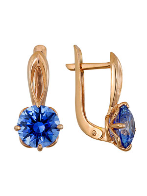 Купить оптом серьги из серебра с фианитом 3202012821-3 от Krasnoe