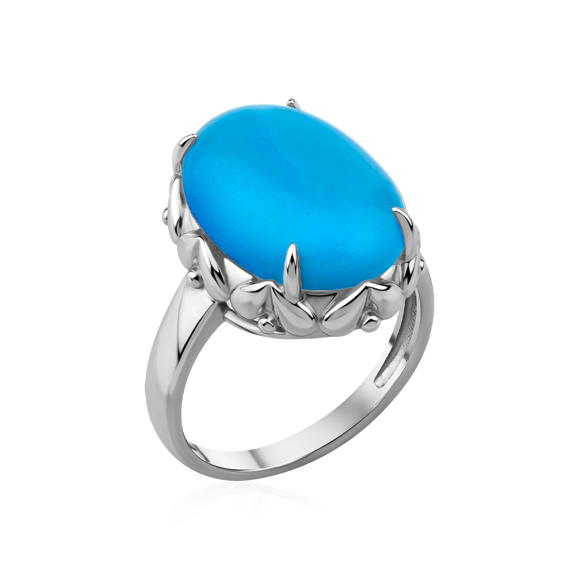 Купить оптом кольцо из серебра с бирюзой 1340Б26485 от Krasnoe