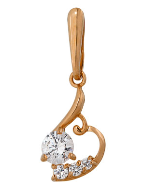 Купить оптом подвеска из серебра с фианитами 3202032926 от Krasnoe