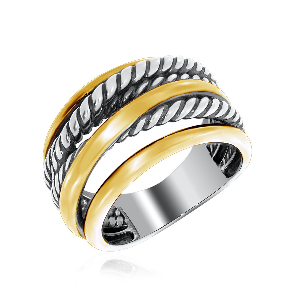 Купить оптом кольцо из серебра без вставок 1350401720 от Krasnoe