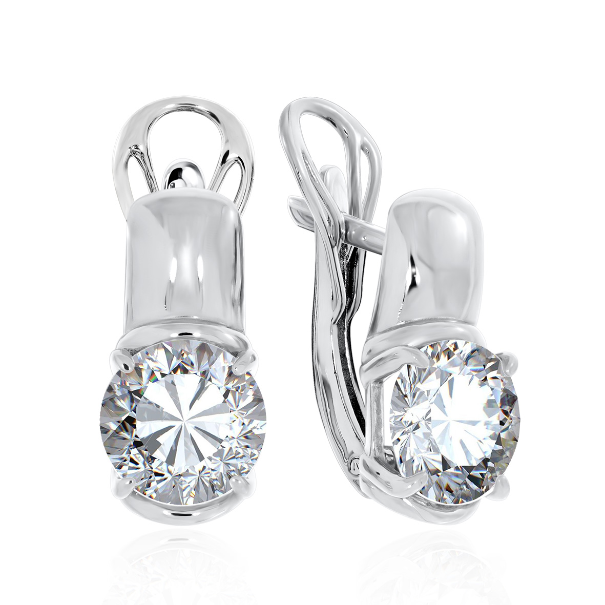 Купить оптом серьги из серебра фианитом 2340201117-1 от Krasnoe