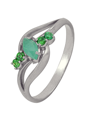 Купить оптом кольцо из серебра с бериллом 3987002455-1 от Krasnoe