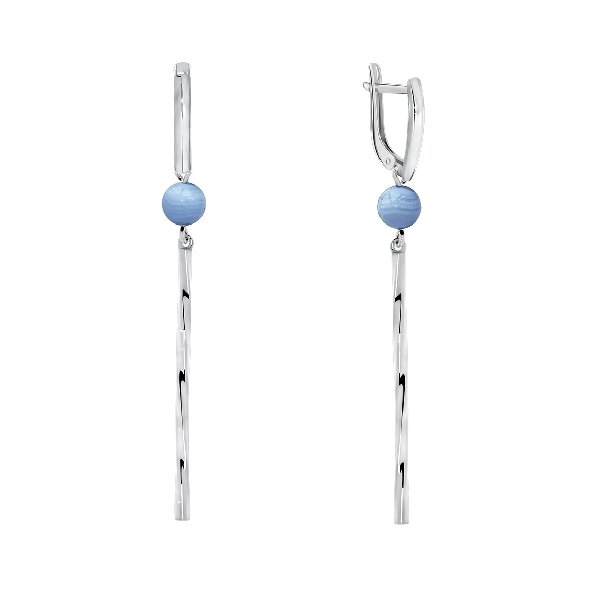 Купить оптом серьги из серебра с агатами 2340390825-70 от Krasnoe