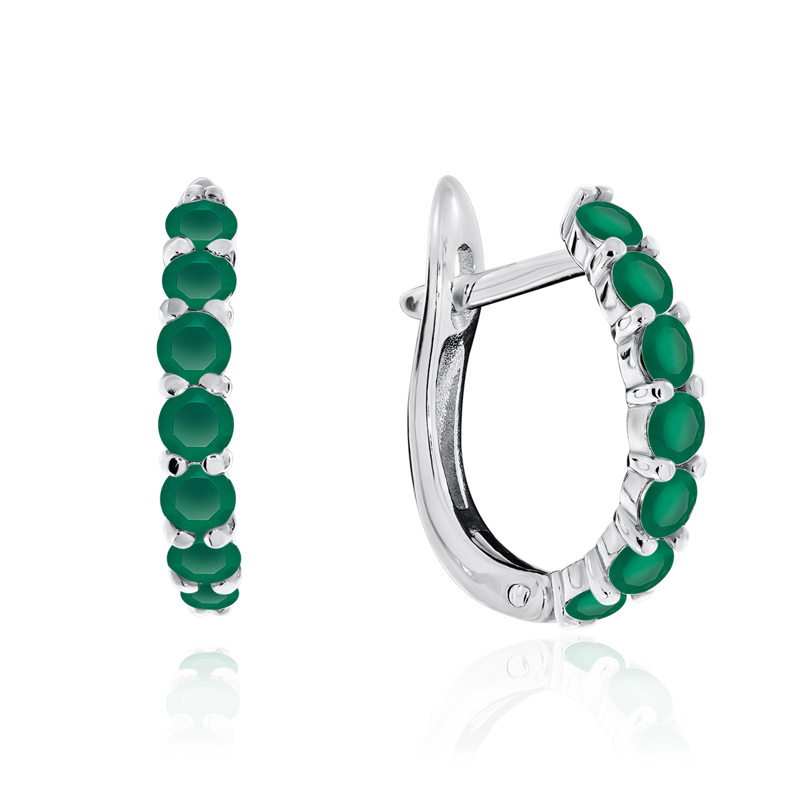 Купить оптом серьги из серебра с агатами 2340391319-60 от Krasnoe