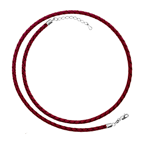 Купить оптом шнурок из серебра с шнур кожаныйом 4340404112-50 от Krasnoe