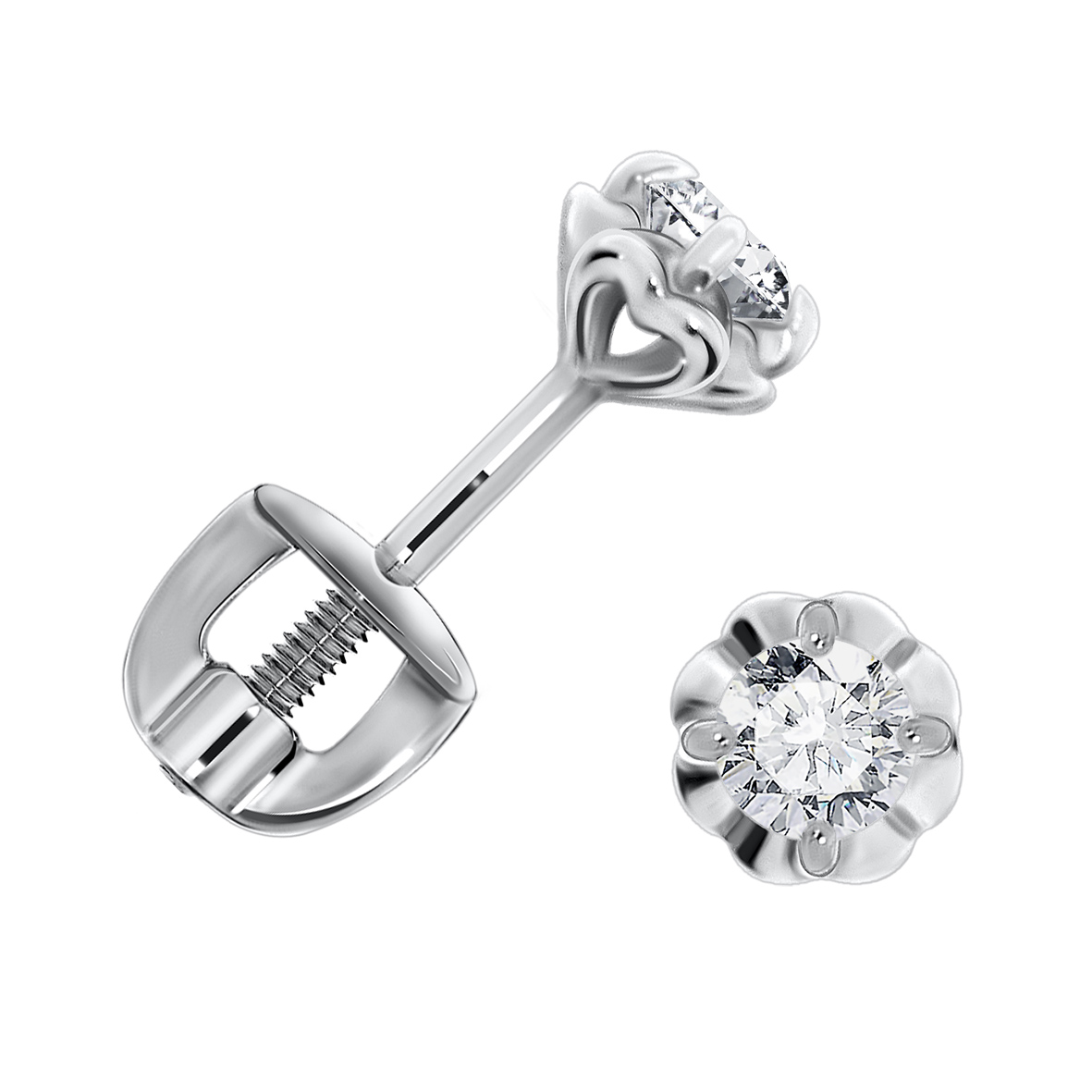 Купить оптом пусет из серебра с фианитами Н340200730 от Krasnoe