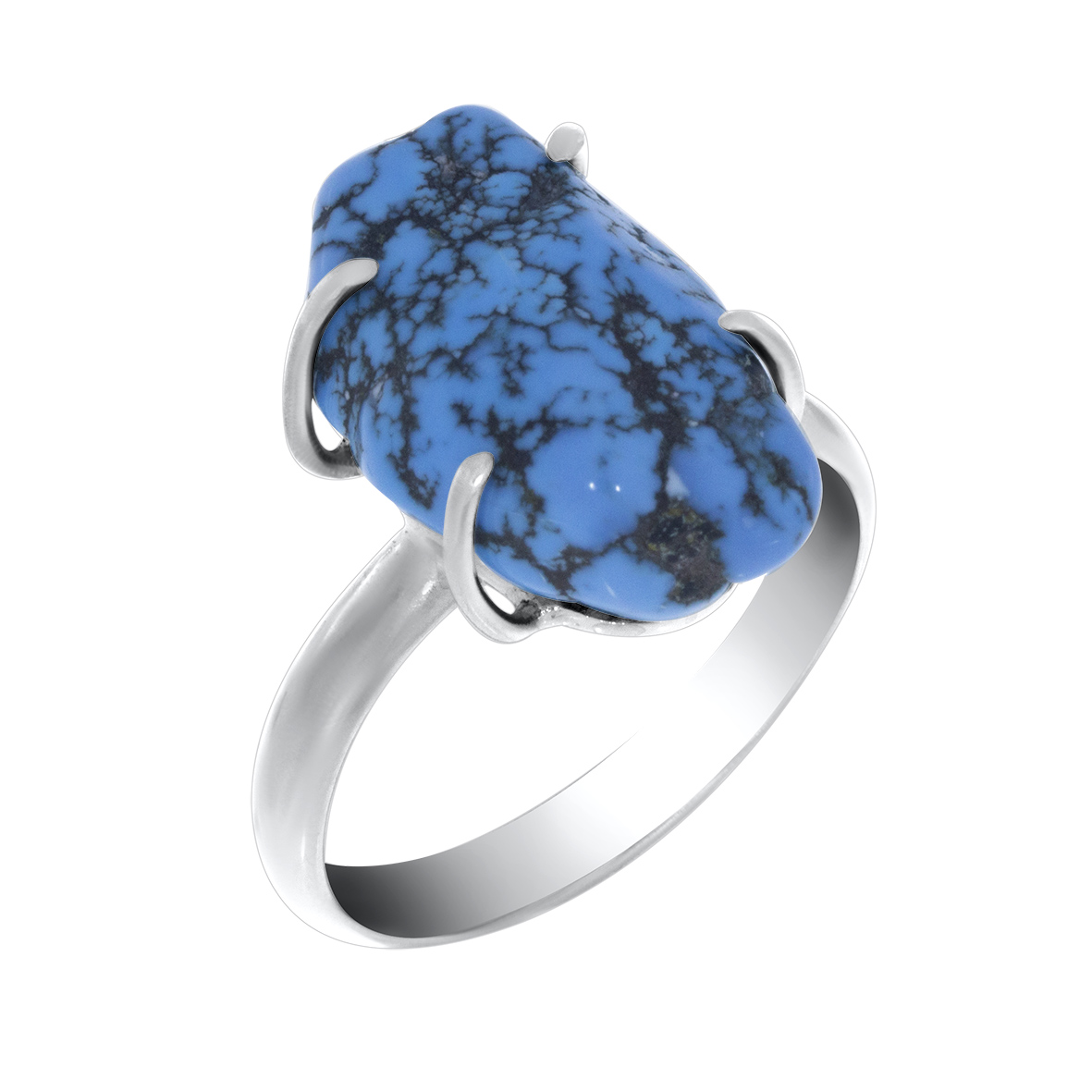 Купить оптом кольцо из серебра с бирюзаом 1340314228 от Krasnoe