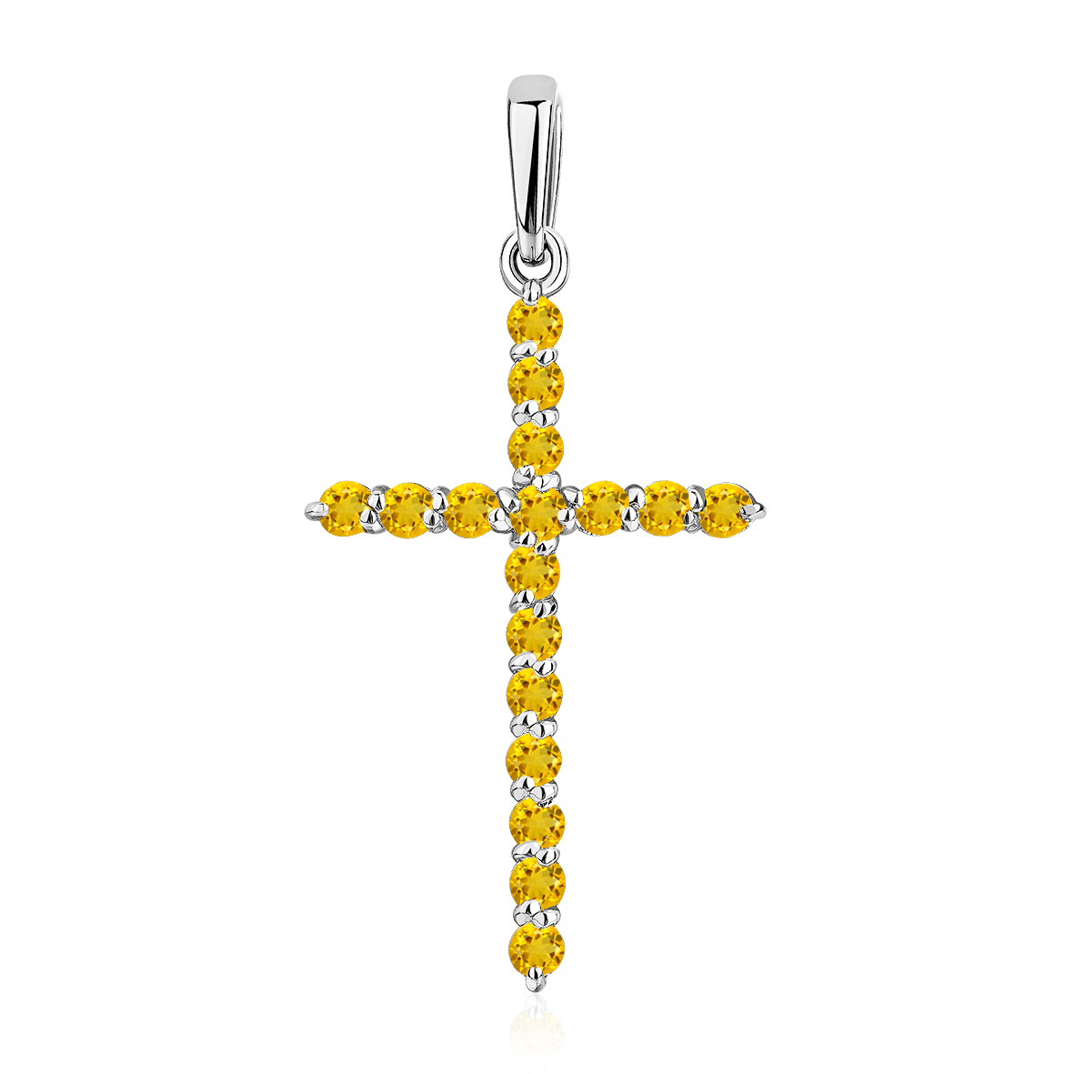 Купить оптом подвеска из серебра с цитринами 3340114680 от Krasnoe