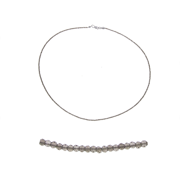 Купить оптом бусы из серебра с топазами 8340106049-45 от Krasnoe