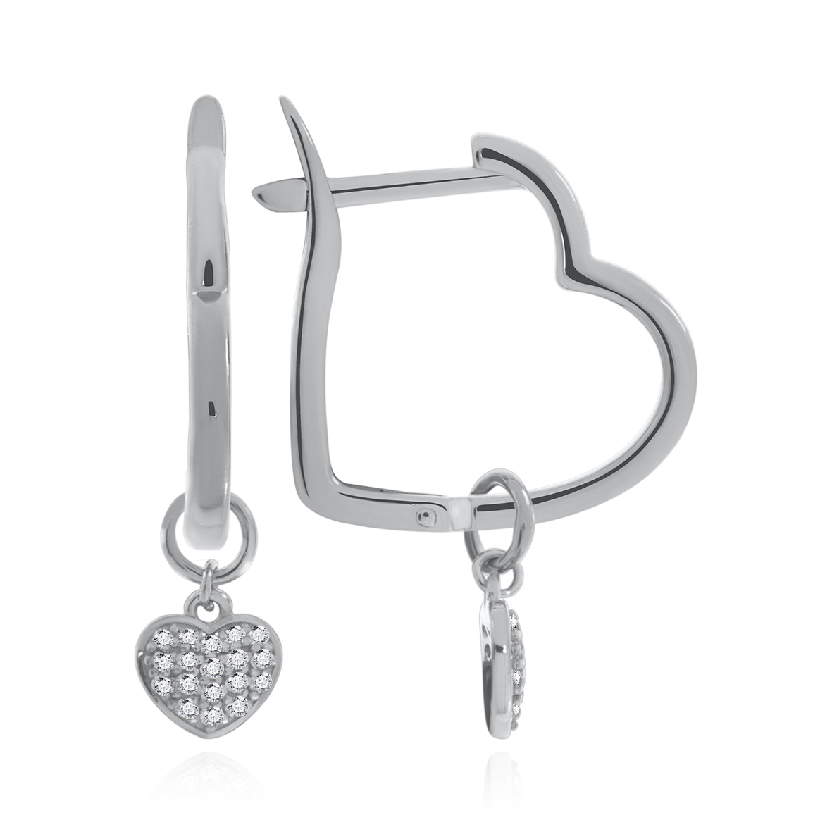 Купить оптом серьги из серебра с фианитами 2340201894л-5 от Krasnoe