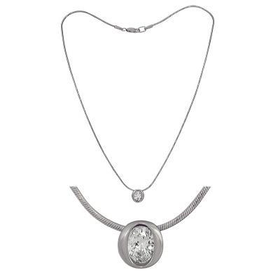 Купить оптом колье из серебра с фианитами 8340203335-45 от Krasnoe