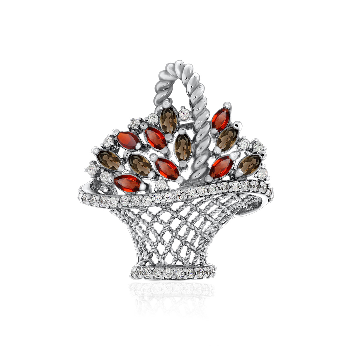 Купить оптом подвеска из серебра с кристалл ювелирныйами и фианитами 3340203574л-31 от Krasnoe