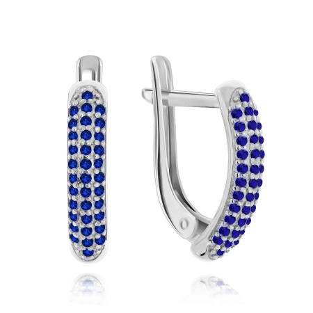 Купить оптом серьги из серебра с нанокристаллами 2340880167-8 от Krasnoe